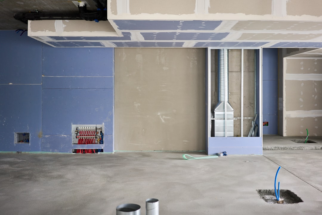Room boarded out in plasterboard ready for taping and finishing