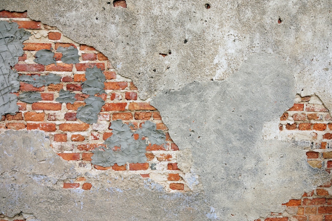 External brick wall showing mortar joints and pointing